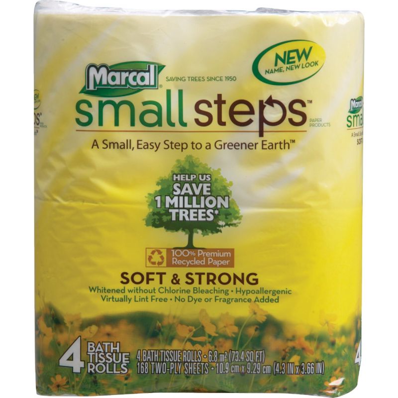 Marcal Small Steps Recycled Paper Regular Roll Toilet Paper White