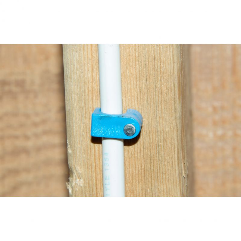 Gardner Bender PTP-25T Poly Data Cable Staple, 1/4 in W Crown, Polyethylene Blue