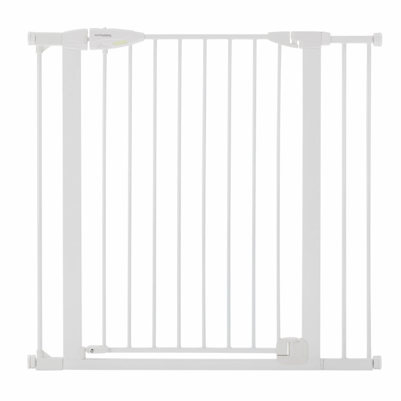 Toddleroo by North States 5337 Auto-Close Gate, Metal, White, 36 in H Dimensions White