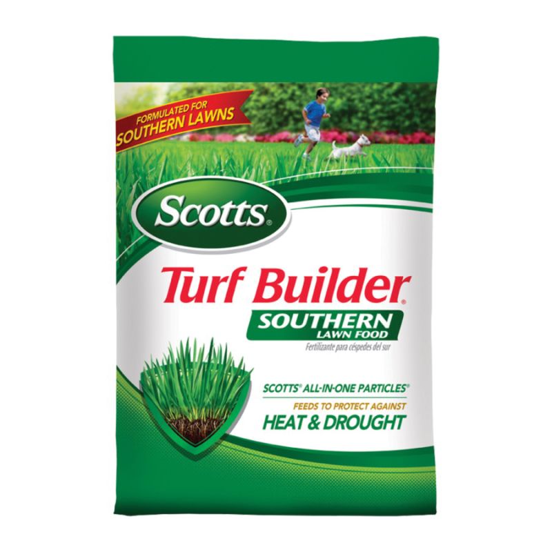 Scotts Turf Builder 23415 Lawn Food, 42.18 lb Bag, Solid, 32-0-10 N-P-K Ratio Tan/White