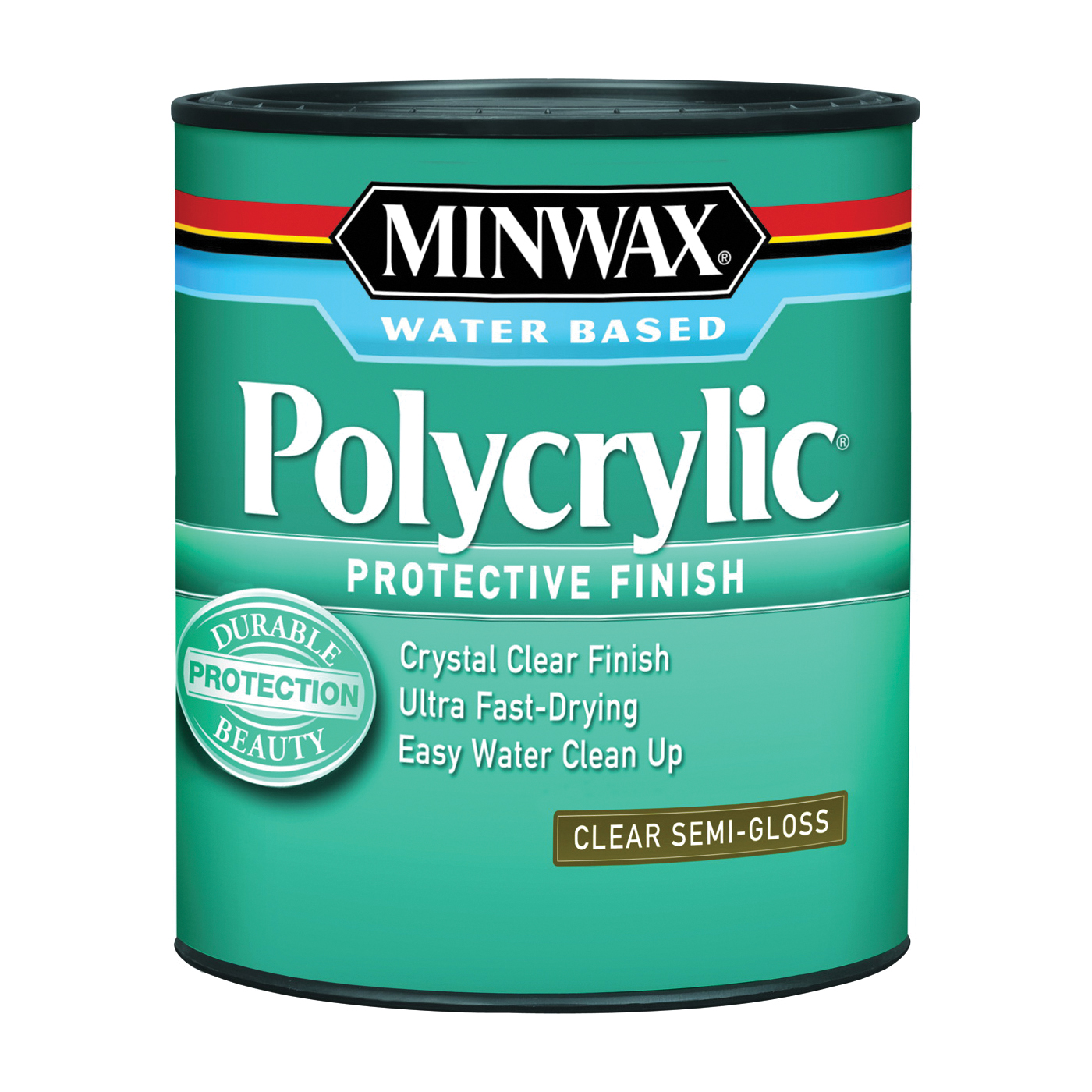 Buy Minwax Polycrylic 255554444 Protective Finish Paint, Gloss, Liquid,  Crystal Clear, 0.5 pt, Can Crystal Clear