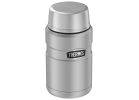 Thermos STAINLESS KING SK3020MSTRI4 Vacuum Insulated Food Jar, 24 oz Capacity, Stainless Steel, Matte Steel 24 Oz, Matte Steel