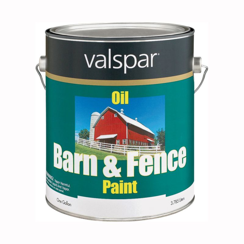 Valspar 018.3141-75.007 Barn and Fence Paint, White, 1 gal White