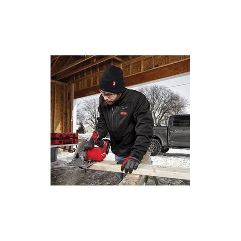 Milwaukee M12 TOUGHSHELL Series 204B-212XL Insulated Heated Jacket, 2XL, Men&#039;s, Fits to Chest Size: 46 to 48 in, Black 2XL, Black