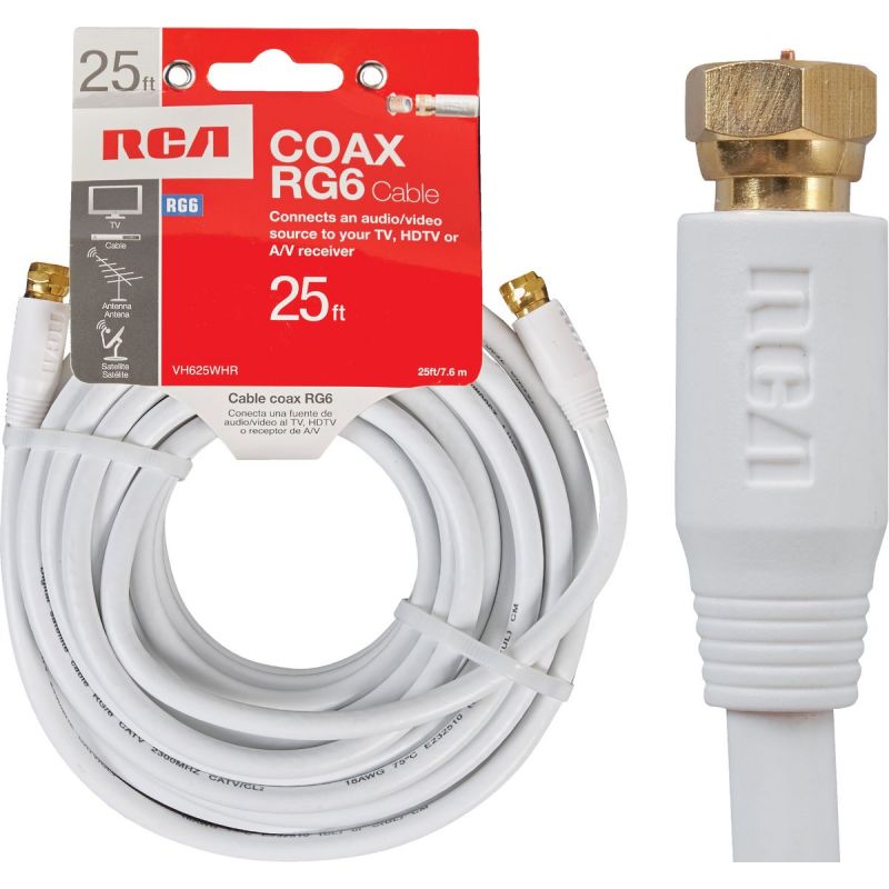 RCA RG6 Coaxial Cable White