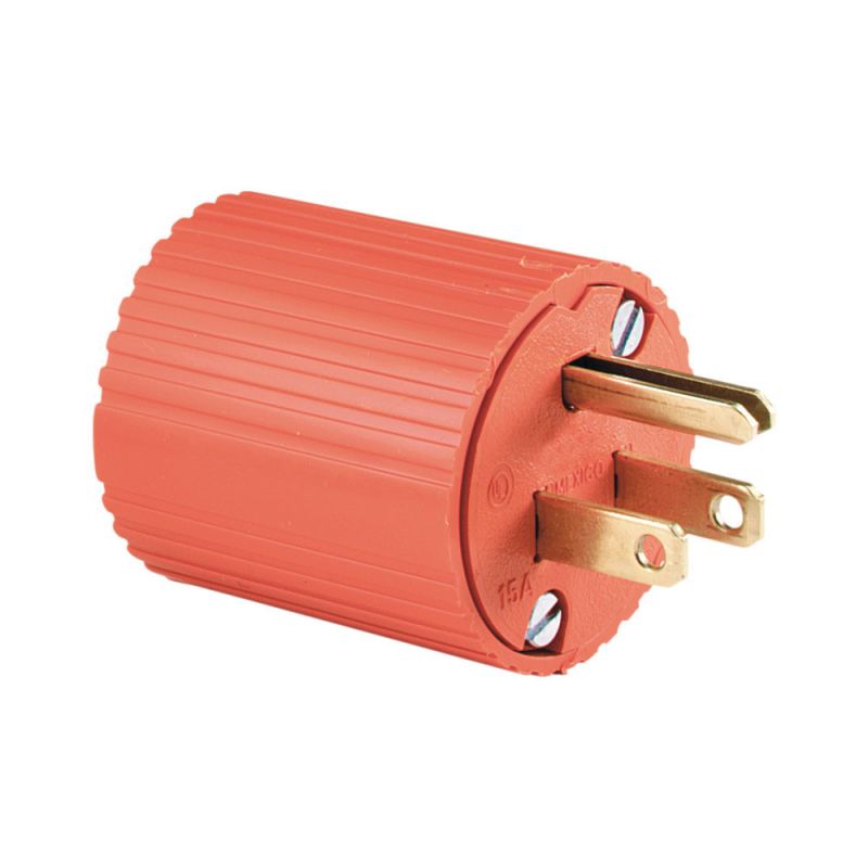 Eaton Wiring Devices 6867-BOX Electrical Plug, 2 -Pole, 15 A, 125 V, NEMA: NEMA 5-15, Orange Orange