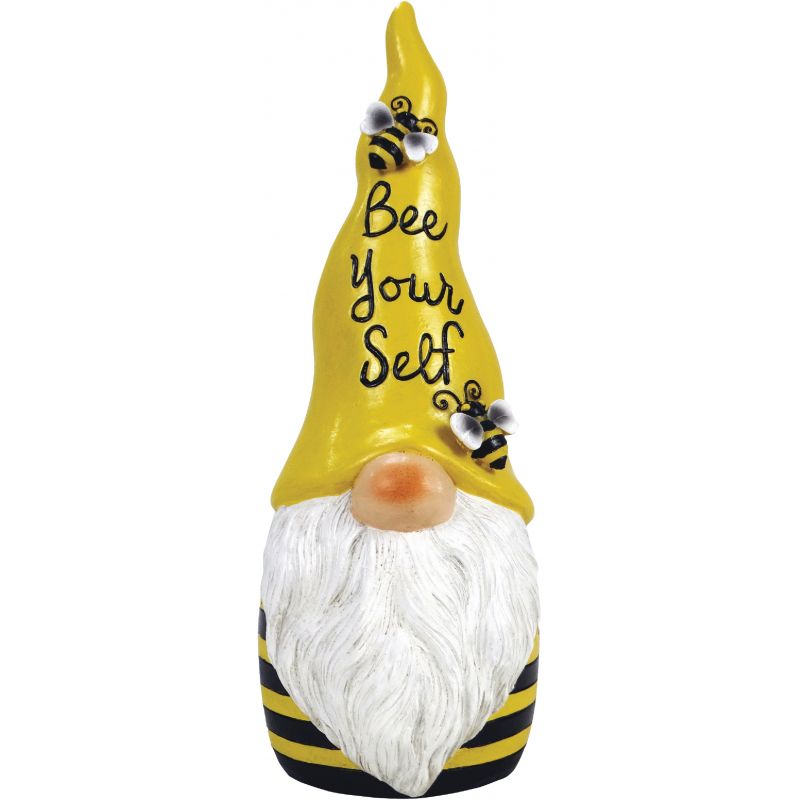 Alpine Bee Yourself Garden Gnome Statue Black &amp; Yellow (Pack of 4)