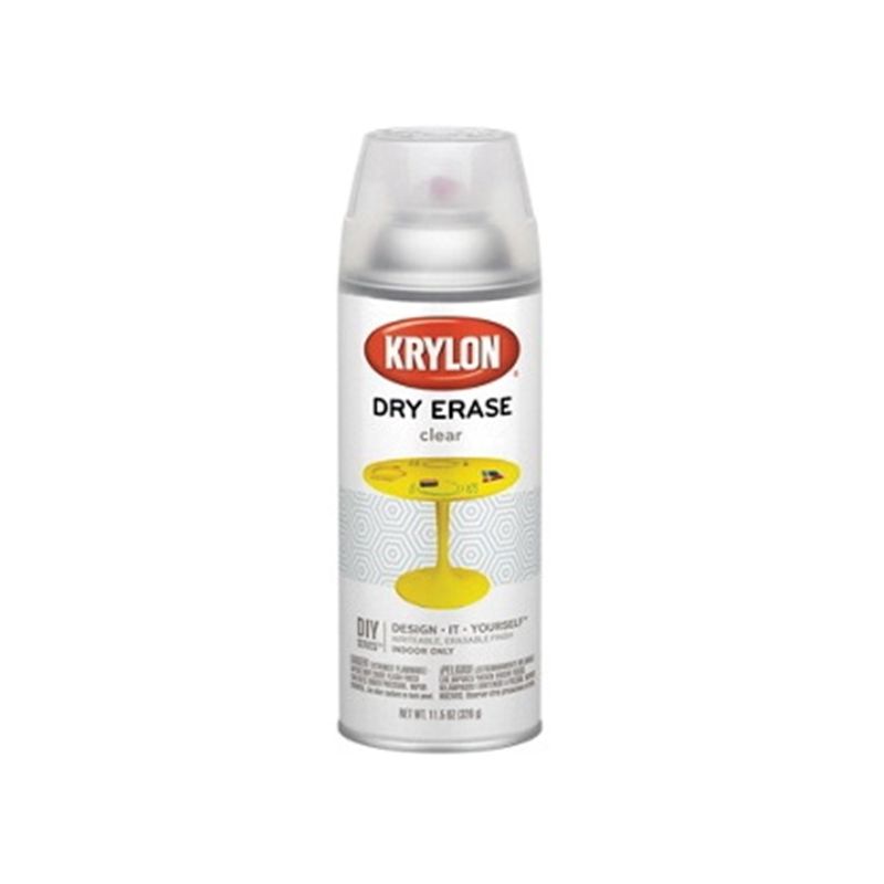 Krylon K03940000 Dry Erase Spray Paint, Clear, 11.5 oz Clear