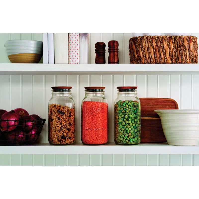 Ball Canning Jar with Wood Lid 64 Oz. (Pack of 3)