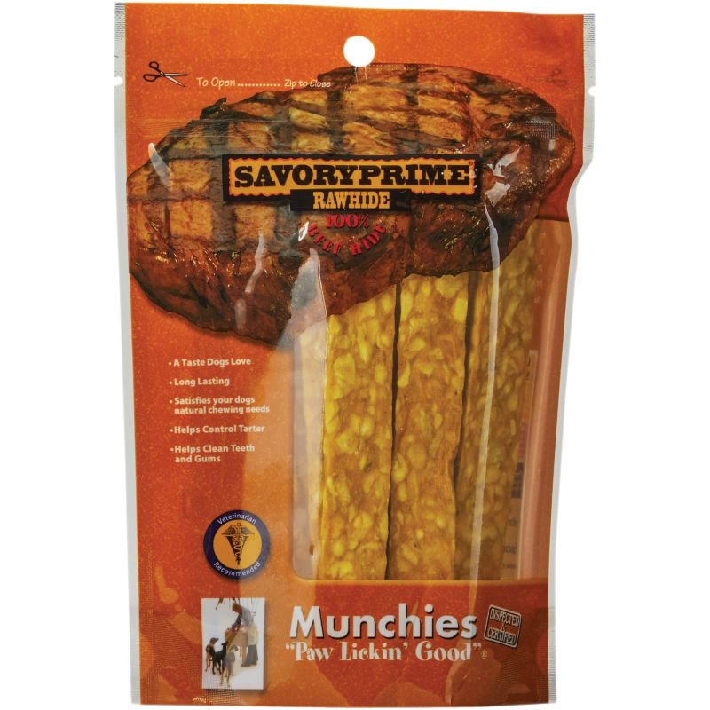 Savory Prime Rawhide Chew Dog Treats 12-Pack