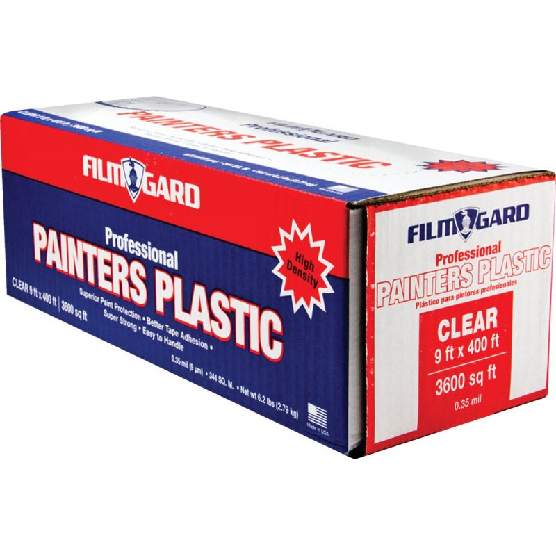 Film Gard High-Density Painter&#039;s Plastic Drop Cloth Clear