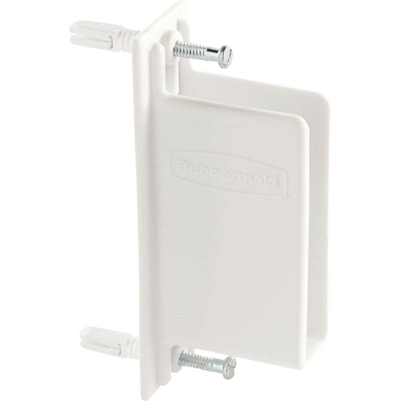 Rubbermaid FreeSlide Direct Mount Wall End Bracket White