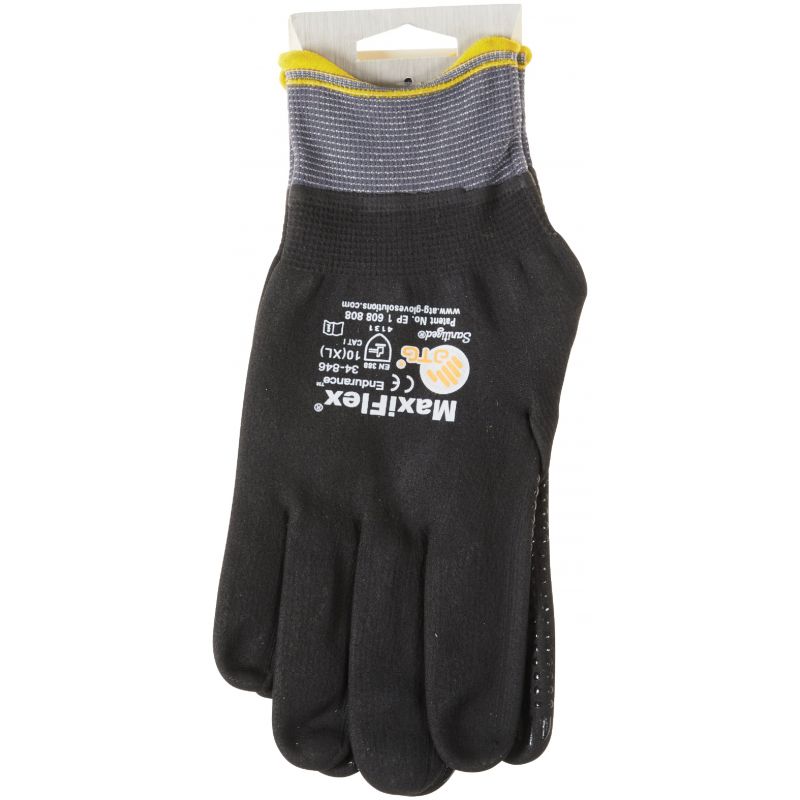 MaxiFlex Endurance Coated Work Glove XL, Black &amp; Gray
