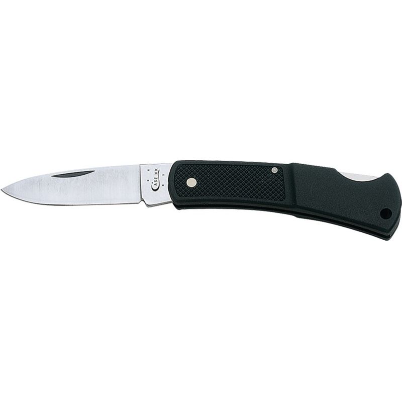 Case Caliber Small Lockback Folding Knife Black, 2.2 In.