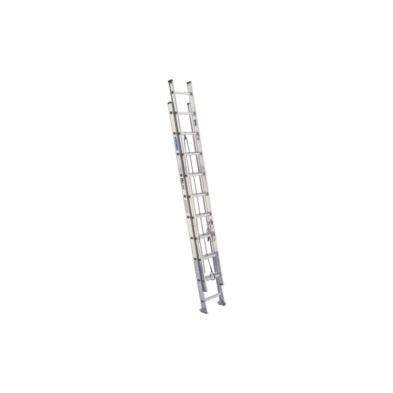 Werner D1528-2 Extension Ladder, 27 ft H Reach, 300 lb, Aluminum 20 Ft
