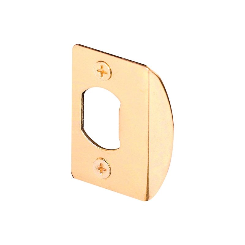 Defender Security E 2307 Door Strike Plate, 2-1/4 in L, 1-7/16 in W, Steel, Brass