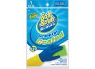 Soft Scrub Neoprene Coated Latex Rubber Glove M, Blue &amp; Yellow