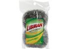 Libman Stainless Steel Scrubber 3.5 In. Dia., Silver