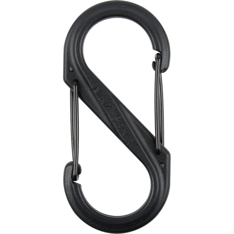 Nite Ize S-Biner Black Plastic S-Clip Key Ring Size 4, Black