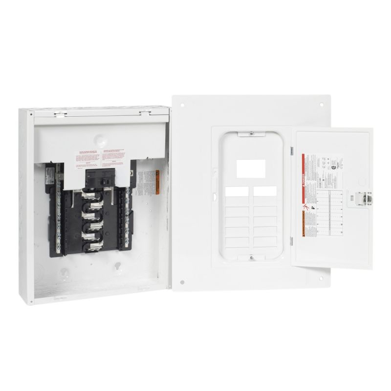 Square D Homeline CHOM1224M60GC Load Center, 60 A, 12 -Space, 24 -Circuit, Tandem, NEMA 1 Enclosure, Wall Mounting White