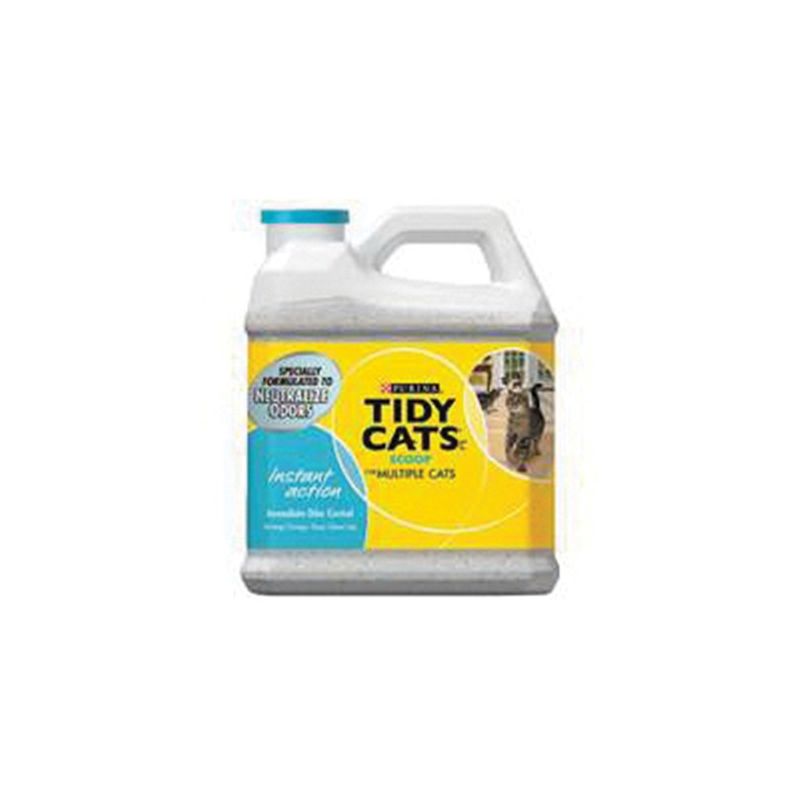 Tidy Cats Instant Action 7023011716 Cat Litter, 14 lb Capacity, Gray/Tan, Granular Jug 14 Lb, Gray/Tan