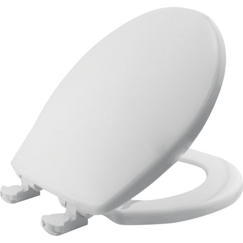 Mayfair Slow Close Plastic Toilet Seat White, Round
