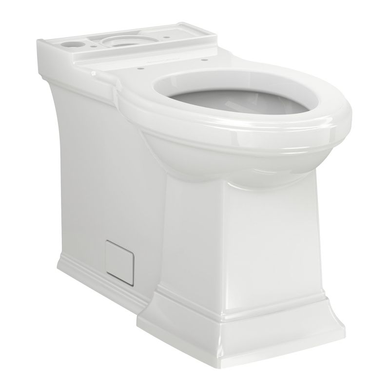 American Standard Town Square 3851A101.020 Toilet Bowl, Elongated, 1.28 gpf Flush, 12 in Rough-In, Vitreous China White