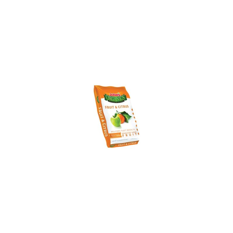Jobes 09223 Fruit and Citrus Organic Plant Food, 16 lb Bag, Granular, 3-5-5 N-P-K Ratio Brown