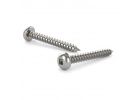 Reliable PKAS858VP Screw, 5/8 in L, Pan Head, Square Drive, Self-Tapping, Type A Point, Stainless Steel, Stainless Steel