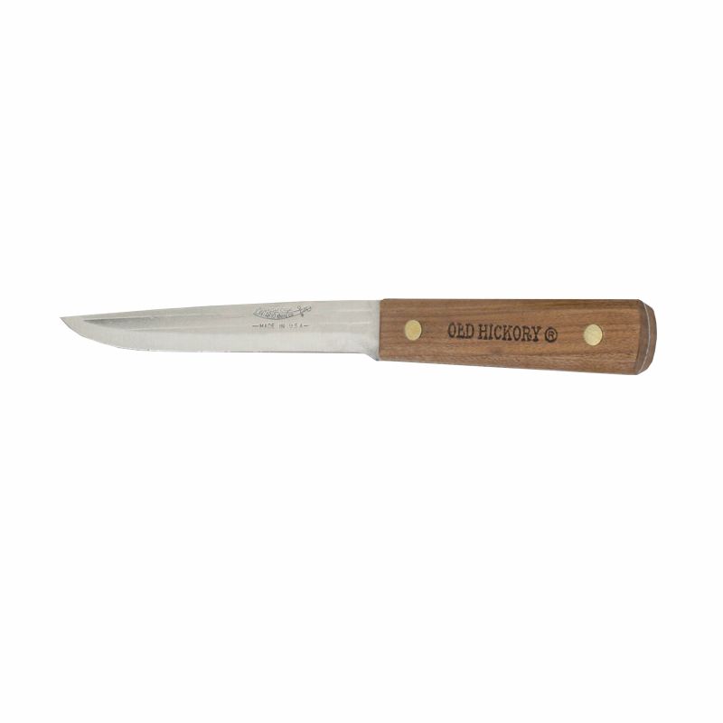 Old Hickory 072-6 Boning Knife, 6 in L Blade, 1095 Carbon Steel Blade, Antiqued Handle, Brown Handle 6 In