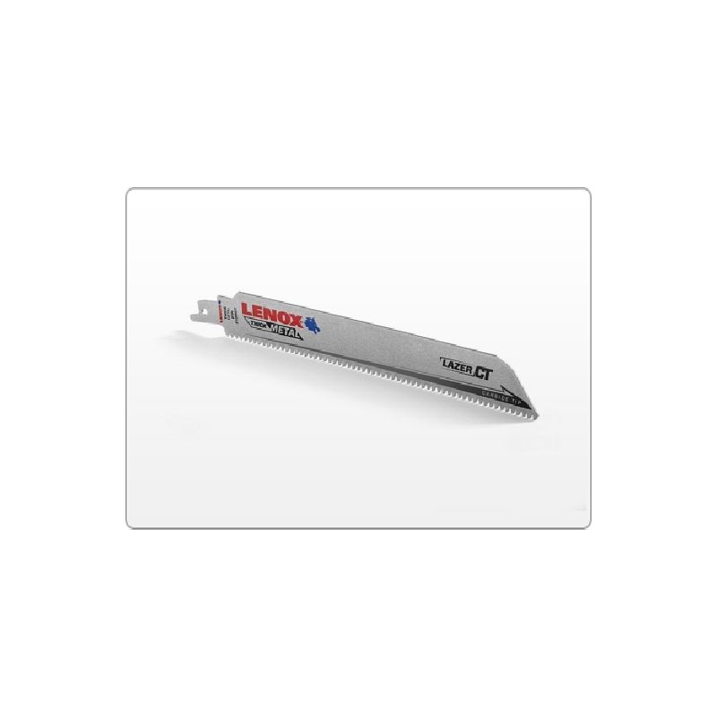 Lenox LAZER CT 2014212 Reciprocating Saw Blade, 1 in W, 4 in L, 8 TPI, Carbide Cutting Edge