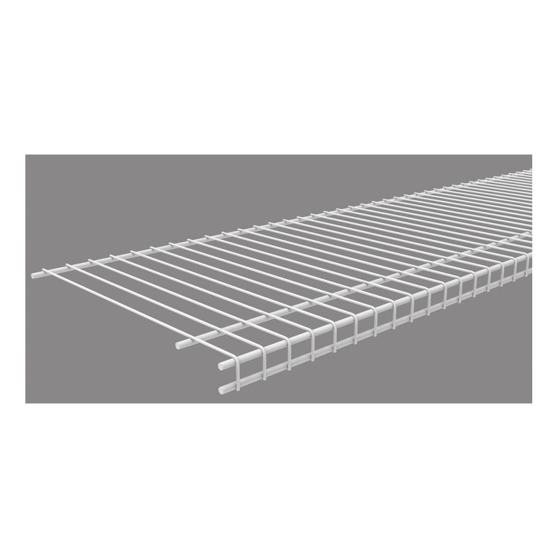 ClosetMaid SuperSlide 4719 Wire Shelf, 120 lb, 1-Level, 12 in L, 144 in W, Steel, White White