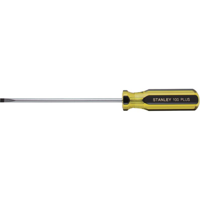 Stanley 100 PLUS Cabinet Tip Slotted Screwdriver 3/16 In., 6 In.