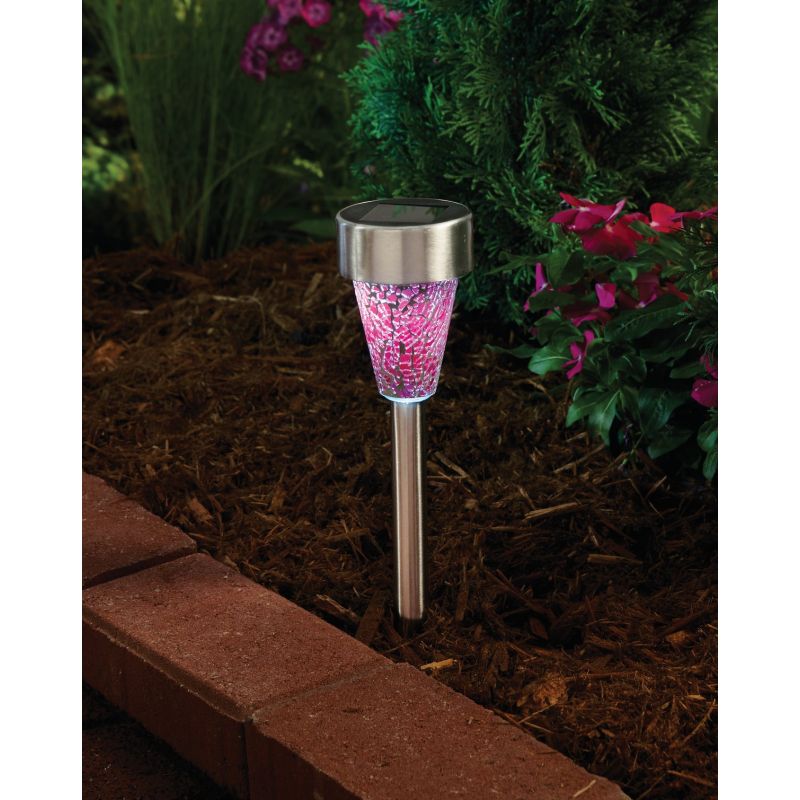 Outdoor Expressions Mosaic Solar Path Light Green, Red, Or Purple (Pack of 12)