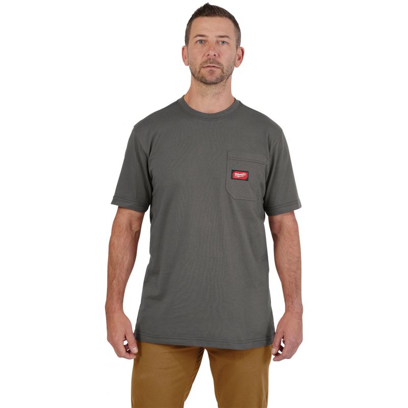 Milwaukee Heavy-Duty Pocket Shirt 2XL, Gray