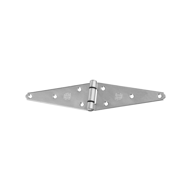 National Hardware N128-082 Heavy Strap Hinge, 11.47 in W Frame Leaf, 0.1 in Thick Leaf, Steel, Zinc, Tight Pin, 20 lb