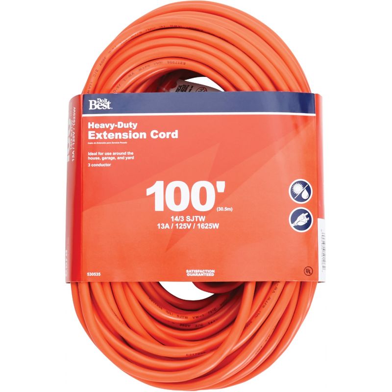 Do it Best 14/3 Heavy-Duty Outdoor Extension Cord Orange, 13
