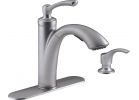 Kohler Linwood Pullout Kitchen Faucet with Soap or Lotion Dispenser Transitional
