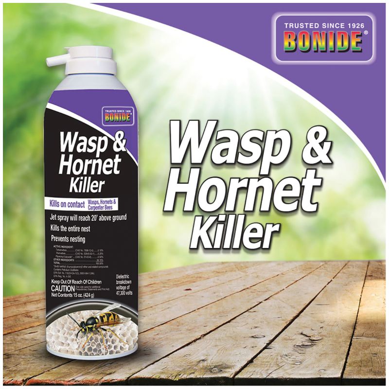 Bonide 631 Wasp and Hornet Killer, Liquid, Spray Application, 15 oz Aerosol Can