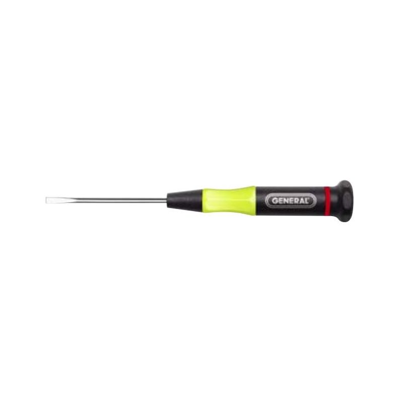 General 611078 Screwdriver, 5/64 in Drive, Slotted Drive, 4-7/8 in OAL, Cushion-Grip Handle
