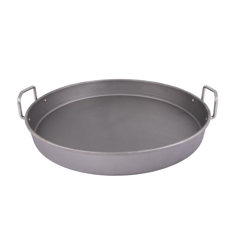 Oklahoma Joe&#039;s 1996978P04 Deep Dish Pan, Round, 18-1/2 in Dia, 19 in L, 19 in W, Carbon Steel (Pack of 4)