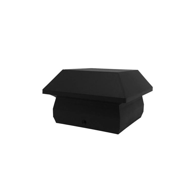 Nuvo Iron SPC25 Post Cap, 5.13 in L, 5.13 in W, Plastic, Black Black