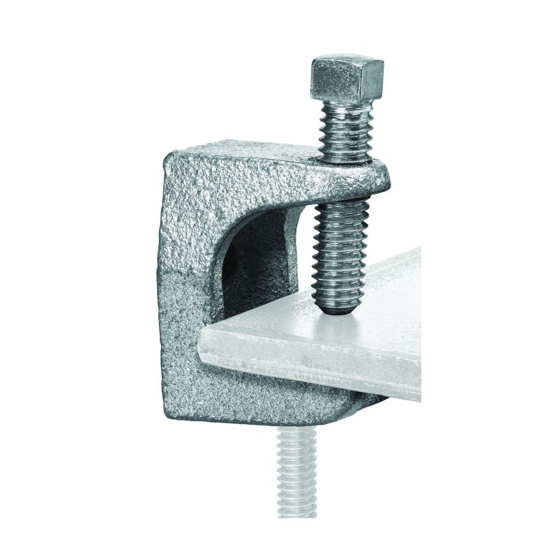 SuperStrut Z500-25 Beam Clamp, Iron, Silver, Electro-Plated Silver