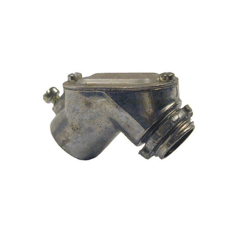 Hubbell PEEB075R1 Pull Elbow with Gasket, 90 deg Angle, 3/4 in, Zinc, Gray Gray