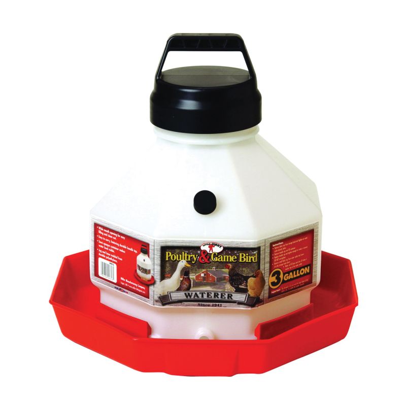 Little Giant PPF3 Poultry Waterer, 3 gal Capacity, Plastic 3 Gal (Pack of 2)