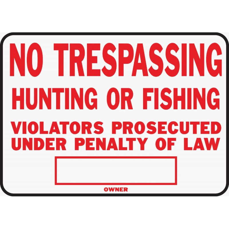 Hy-Ko No Trespassing Sign