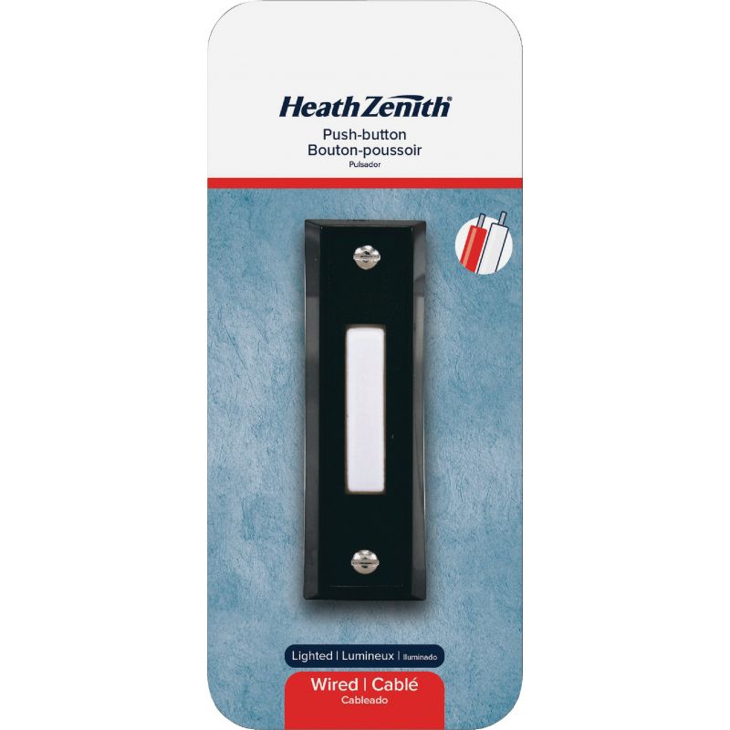 Heath Zenith Black Doorbell Button