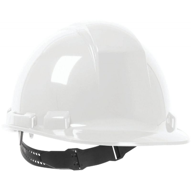 Safety Works Cap Style Non-Vented Hard Hat with Pin Lock 6 To 8 (19 In. To 25 In.), White