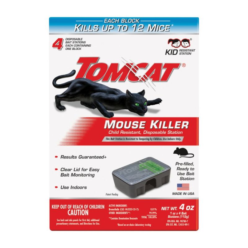 Tomcat 0371610 Disposable Mouse Bait Station, 1 oz Bait, Emerald Green Emerald Green