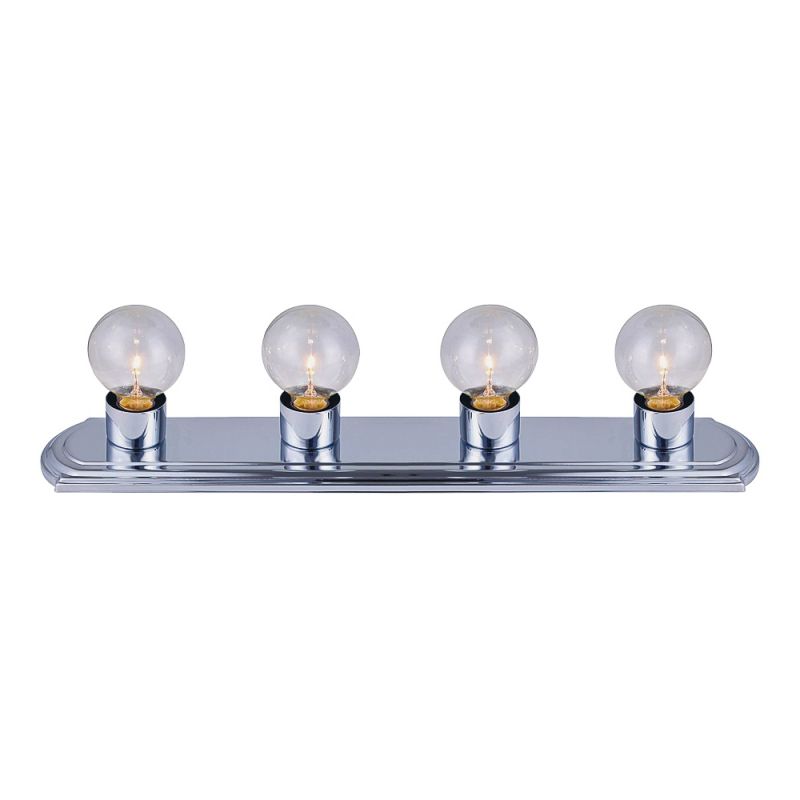 CANARM IVLBS14CH Vanity Light, 60 W, 4-Lamp, G Lamp, Steel Fixture, Chrome Fixture